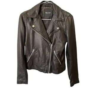 Madewell Black Leather Moto Jacket